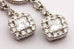 14k white gold 1.54ctw natural diamond dangle drop huggie hoop earrings 4.6g new