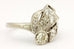 14k white gold diamond fan ring 0.81ctw vintage antique estate 4.8g size 7.75