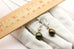 14k white gold 9.5mm chocolate pearls 0.64ctw diamond dangle drop earrings NEW