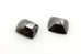 Diamonds matched pair treated black 4.47ctw square rose cut mix 8.3x7.9mm NEW