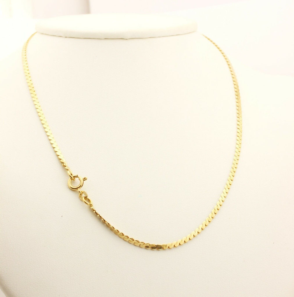 750 Balestra 18k yellow gold serpentine chain necklace 16 inch 2.35mm –  Finer Jewelry, Inc.