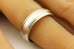 14kw gold Men's comfort fit wedding band ring 2 shiny lines 6mm 7.97gr size 8