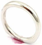 Women's 14k white gold size 7 square bottom wedding band 3.3mm comfort ring 4.95grams