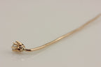 10k yellow gold 3.2mm 0.02ct round diamond L-M I3 stick pin estate vintage 0.8g