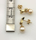 14k yellow gold X 28mm dangle earrings 6.3 - 6.6 mm round cultured pearls estate