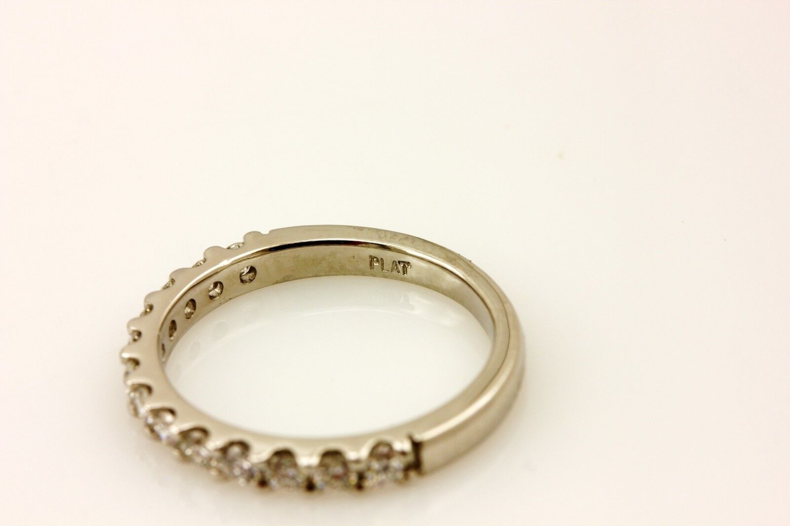 PLATINUM 0.55CTW ROUND DIAMOND ANNIVERSARY WEDDING BAND RING SIZE 5.75 NEW