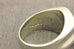 sterling silver black coral ring band size 8.25 vintage estate 10.3g