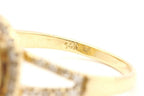 14k yellow gold blue indicolite tourmaline diamond halo ring size 6.25 4.08g