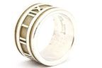 925 sterling silver Roman numeral 1995 12mm wide band ring size 6.25 11.9g
