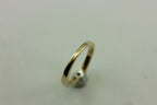 Platinum-14k yellow gold 5.5mm round diamond engagement ring fleur de lis estate