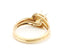 14k yellow gold 6.5mm 1ct round solitaire wedding ring set size 6.25 2.97g