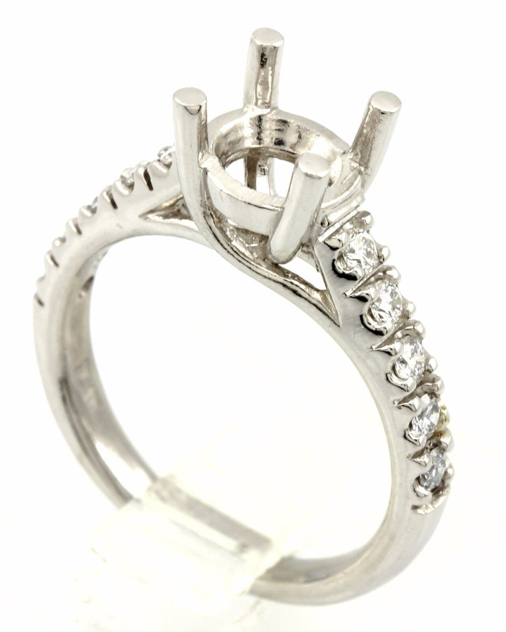 Platinum diamond cathedral engagement ring semi mount criss cross 1ct center NEW