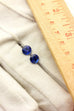 Reconstituted Blue Sapphire 3.36ctw round 7mm new loose gemstone matched pair