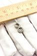 14k white gold 0.36ctw round diamond stud earring jackets 1ct 6.5mm centers NEW