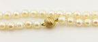 16" cultured pearl necklace 7-7.5mm round magnet clasp 925 sterling silver New