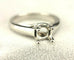 Platinum 1ct 6.5mm round criss cross engagement ring solitaire setting sz 6.25