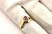 10k yellow gold red marquise ruby diamond halo ring 2.77g size 7.5 estate