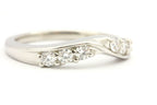 platinum 0.35ctw natural diamond twist wedding band size 6.25 3mm 5.43g new