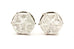 Platinum 18k white gold 1.80ctw triangle diamond hexagon stud earrings 2.5dwt