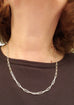 925 Sterling silver paperclip necklace chain 20 inch Italy NEW