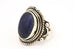 925 sterling silver lapis lazuli ring band size 9 estate 9.5g vintage
