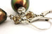 14k white gold 9.5mm chocolate pearls 0.64ctw diamond dangle drop earrings NEW