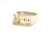 10k white gold LOVE 0.10ctw diamond ring size 7.25 6.68g vintage estate