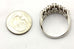 ESTATE 14k white gold 1ct round diamond 3 row wedding ring band 4.48gr sz 7.25