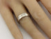 14k white gold Men's 6mm wedding band satin finish polish center line sz10 ring