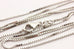14k white gold box chain necklace lobster 20 inch 0.90mm 2.38g new