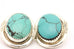 sterling silver natural turquoise spiderweb matrix clip on earrings 12.6g 30ctw