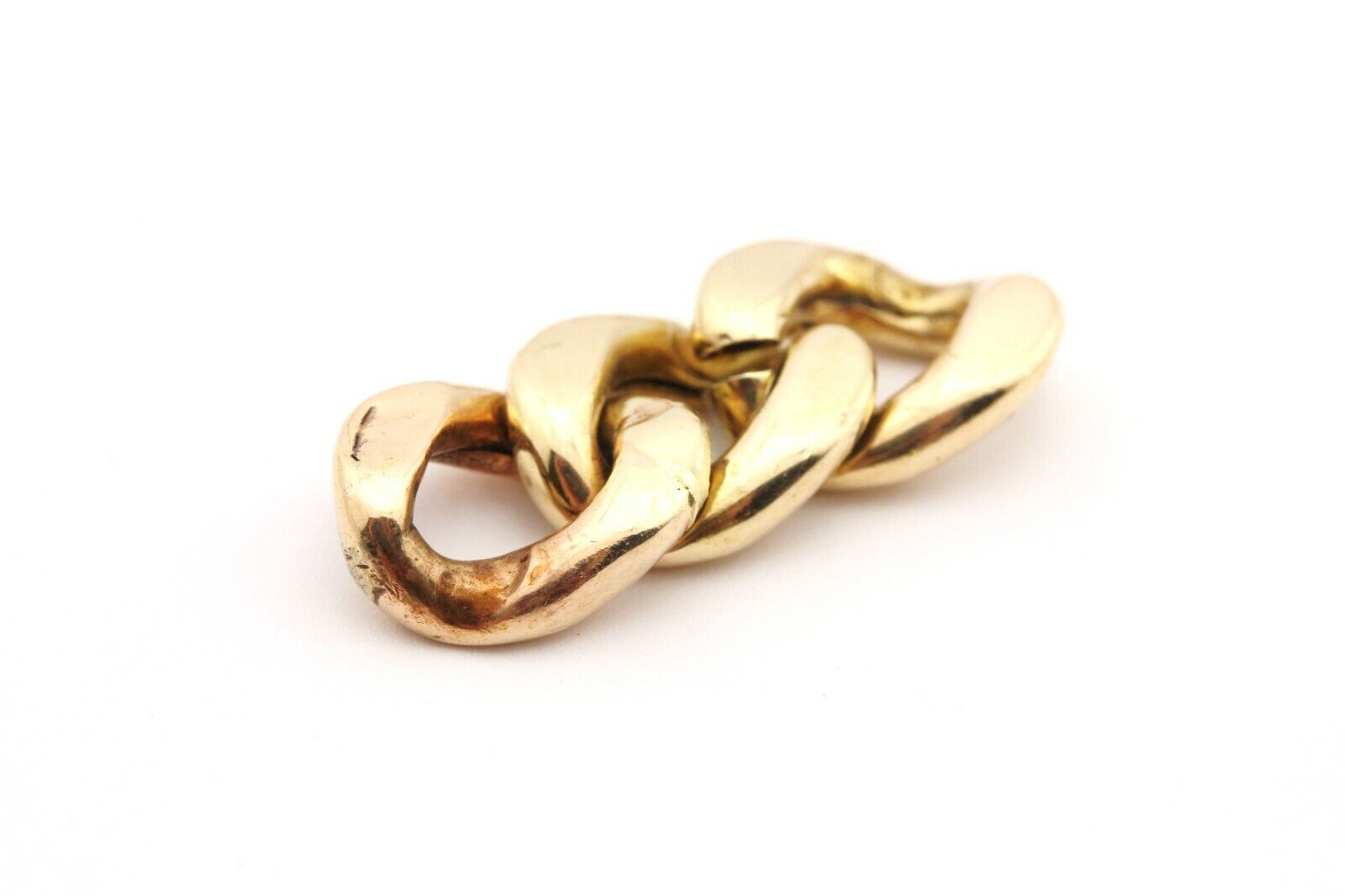 14k yellow gold 7.5 inch 10.8mm hollow curb chain bracelet 24.38g estate vintage