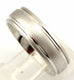 14k white gold Men's 6.65mm wedding band sand blast polish inner lines sz8.5