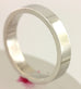 14k white gold Men's 4mm flat top and sides wedding band size 9 ring NEW 5.64g