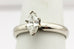 Platinum 0.56ct marquise diamond solitaire engagement ring estate size 6.25 band