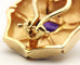 14k yellow gold amethyst diamond omega back 1 inch earrings 14.54g vintage