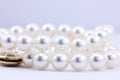 Akoya pearl strand necklace 8mm 18 inch round white 7.5-8m 14k gold clasp estate