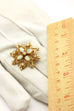 14k yellow gold 2.50ctw white precious opal 1.25 inch pin brooch 6.83g vintage