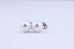 NEW white gold 14k 7mm Akoya cultered round pearl stud earrings 7.05-7.15mm