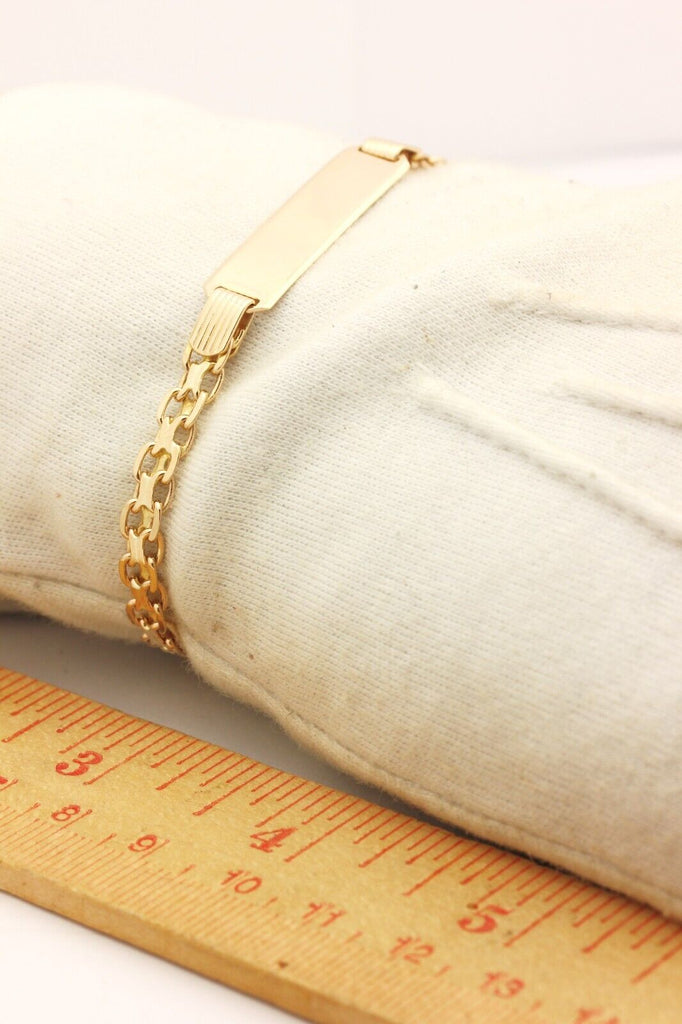 I LOVE YOU 14k Gold Link Vintage Bracelet