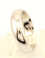 14k white gold 6mm comfort fit size 10 wedding band man's ring NEW 9.72 grams