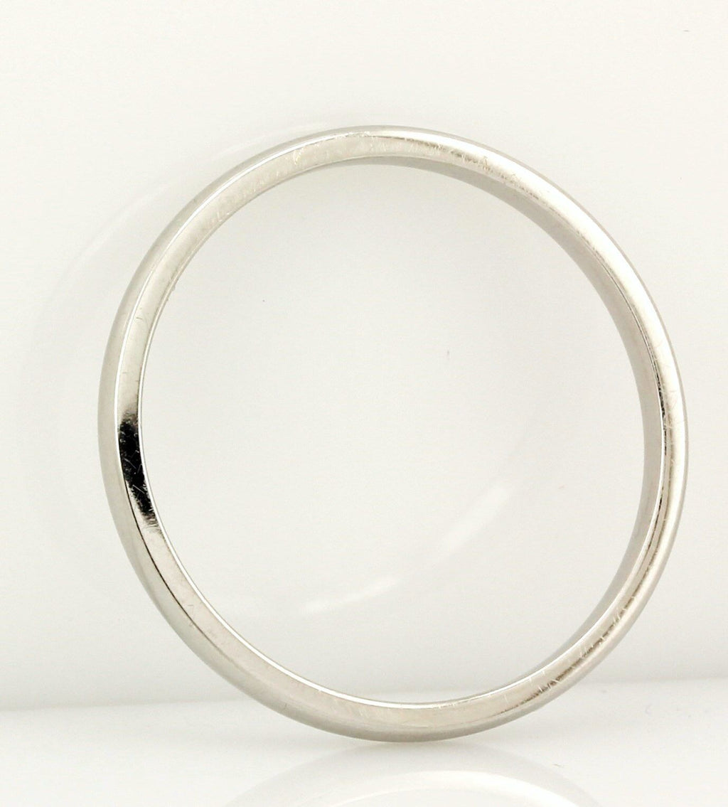 14k white gold 2mm domed size 10.75 wedding band ring NEW 2.28g regular fit