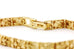 14k yellow gold nugget bracelet 6.75 inch 5.5mm 9.39g vintage foldover clasp