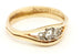 Jewelfire 14k yellow gold 3 stone engagement wedding band ring set sz6.5 3.10g