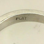 Platinum .49ctw 2.10mm round diamond wedding band ring size 6.5 estate 6.06 gr