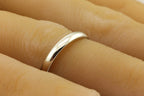14k white gold 3mm comfort fit wedding band size 8 ring 2.44 grams NEW