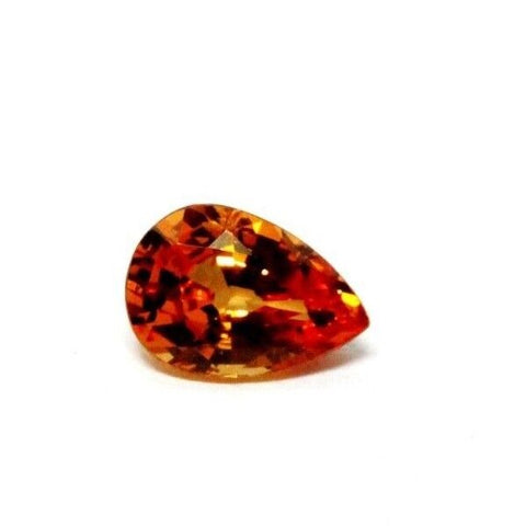 Spessartine garnet pear shape 0.67ct 6.54x4.52x2.66mm natural transparent orange