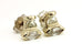 14k white gold diamond retro stud earrings 0.80ctw 2.09g estate vintage
