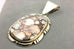 CS sterling silver 3.25 inch 49.1g stone pendant cabochon vintage estate