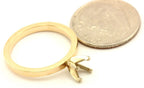 NEW 14k yellow gold 4mm 0.25ct round solitaire engagement ring setting size 4.75